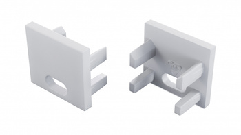 Zaślepka do profilu LUMINES CANTO/VIGO biała  z otworem 12-1691-00
