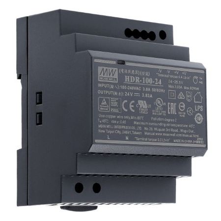 Zasilacz na szynę DIN 100W 24V  HDR-100-24 