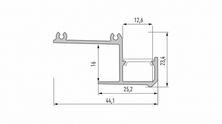 Profil LUMINES typ IPA16 czarny lakierowany 1 m  10-0415-10