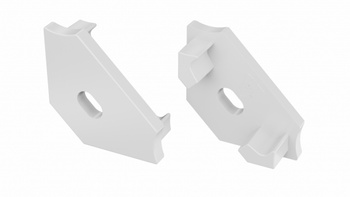 Zaślepka do profilu LED LUMINES C biała z otworem