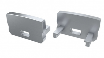 Zaślepka do profilu LUMINES D HIGH srebrna lakierowana z otworem