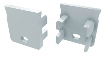 LUMINES Zaślepka do profilu LED Y biała z otworem